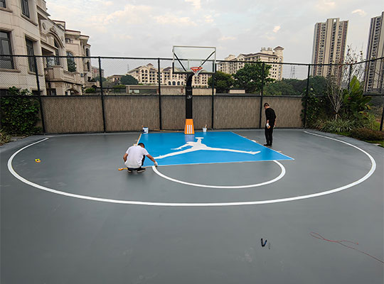 碧桂園別墅硅PU籃球場(chǎng)